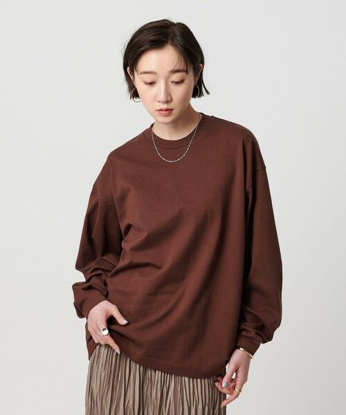 BEAUTY & YOUTH UNITED ARROWS/ビューティー&ユース ユナイテッドアローズ 【WEB限定】フィッシュ ロングスリーブ Tシャツ MD. BROWN M BEAUTY & YOUTH UNITED ARROWS/ビューティー&ユース ユナイテッドアローズ 【WEB限定】フィッシュ ロングスリーブ Tシャツ MD. BROWN M