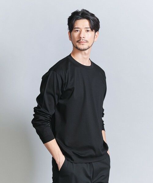 BEAUTY & YOUTH UNITED ARROWS/ビューティー&ユース ユナイテッドアローズ 【WEB限定 WARDROBE SMART】NORITAKE スウェット スマートフィット カットソー BLACK S BEAUTY & YOUTH UNITED ARROWS/ビューティー&ユース ユナイテッドアローズ 【WEB限定 WARDROBE SMART】NORITAKE スウェット スマートフィット カットソー BLACK S