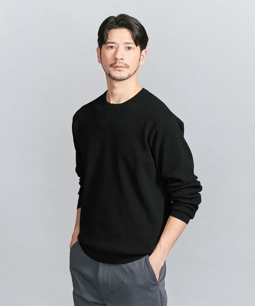 BEAUTY & YOUTH UNITED ARROWS/ビューティー&ユース ユナイテッドアローズ 【WEB限定 WARDROBE SMART】KOUKIN ピケ ニット【抗菌・防臭】 BLACK M BEAUTY & YOUTH UNITED ARROWS/ビューティー&ユース ユナイテッドアローズ 【WEB限定 WARDROBE SMART】KOUKIN ピケ ニット【抗菌・防臭】 BLACK M