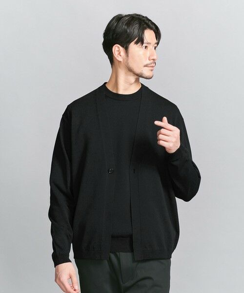 SATUR】メンズ/カーデ ☆ Faro Over Size Boucle Cardigan
