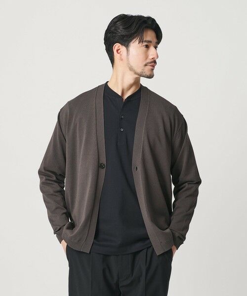 BEAUTY&YOUTH UNITED ARROWS / ビューティー&ユース ユナイテッドアローズ カーディガン・ボレロ | 【WEB限定 WARDROBE SMART】KOUKIN ハイゲージ ニット カーディガン【抗菌・防臭】(DK.GRAY)