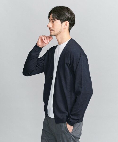 ミックスグラデーションモヘアカーディガン(1 BLACK): : メンズ