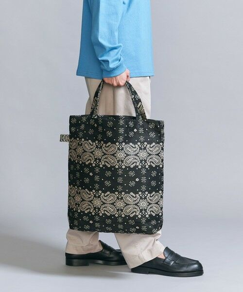 BEAUTY & YOUTH UNITED ARROWS/ビューティー&ユース ユナイテッドアローズ <BINDU> バンダナ トート バッグ BLACK FREE BEAUTY & YOUTH UNITED ARROWS/ビューティー&ユース ユナイテッドアローズ <BINDU> バンダナ トート バッグ BLACK FREE