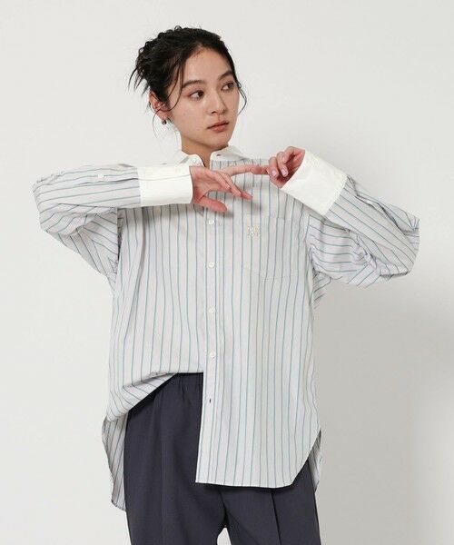 BEAUTY & YOUTH UNITED ARROWS/ビューティー&ユース ユナイテッドアローズ コットンストライプ クレリック シャツ BEIGE FREE BEAUTY & YOUTH UNITED ARROWS/ビューティー&ユース ユナイテッドアローズ コットンストライプ クレリック シャツ BEIGE FREE