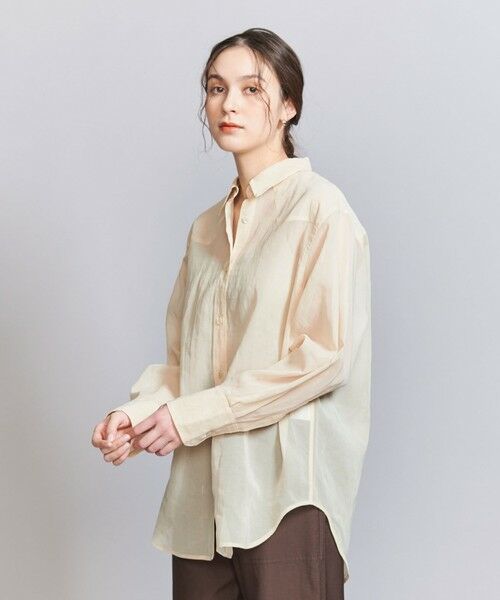 BEAUTY & YOUTH UNITED ARROWS/ビューティー&ユース ユナイテッドアローズ コットンシアー ウエスタンシャツ OFF WHITE FREE BEAUTY & YOUTH UNITED ARROWS/ビューティー&ユース ユナイテッドアローズ コットンシアー ウエスタンシャツ OFF WHITE FREE