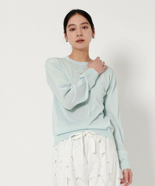 BEAUTY & YOUTH UNITED ARROWS/ビューティー&ユース ユナイテッドアローズ コットンプレーンクルーネック ニットプルオーバー -ウォッシャブル- LT. BLUE FREE BEAUTY & YOUTH UNITED ARROWS/ビューティー&ユース ユナイテッドアローズ コットンプレーンクルーネック ニットプルオーバー -ウォッシャブル- LT. BLUE FREE