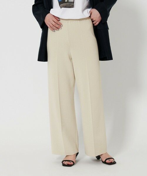 BEAUTY & YOUTH UNITED ARROWS/ビューティー&ユース ユナイテッドアローズ ストレート ニットパンツ -ウォッシャブル- BEIGE M BEAUTY & YOUTH UNITED ARROWS/ビューティー&ユース ユナイテッドアローズ ストレート ニットパンツ -ウォッシャブル- BEIGE M