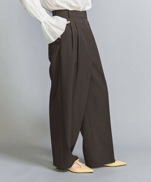 新品 タグ付き UNITED ARROWS ボタニカルカジュアルパンツ UNITED ARROWS green label relaxing アート ボタニカル