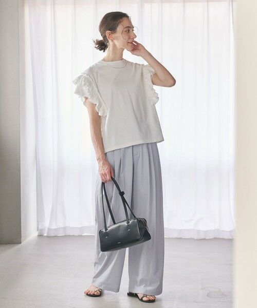 BEAUTY&YOUTH コットンナイロン レースパンツ Sダークグレー BEAUTY&YOUTH コットンナイロン レースパンツ Sダークグレー