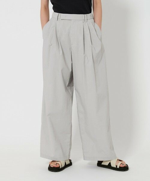BEAUTY & YOUTH UNITED ARROWS/ビューティー&ユース ユナイテッドアローズ コットンナイロン ワイドタックパンツ -ウォッシャブル- LT. GRAY S BEAUTY & YOUTH UNITED ARROWS/ビューティー&ユース ユナイテッドアローズ コットンナイロン ワイドタックパンツ -ウォッシャブル- LT. GRAY S