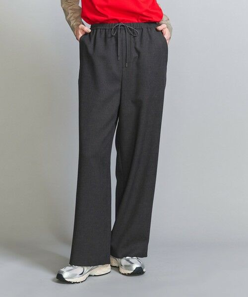 BEAUTY & YOUTH UNITED ARROWS/ビューティー&ユース ユナイテッドアローズ ポリエステルブレンド ドロースト イージーパンツ DK. GRAY L BEAUTY & YOUTH UNITED ARROWS/ビューティー&ユース ユナイテッドアローズ ポリエステルブレンド ドロースト イージーパンツ DK. GRAY L