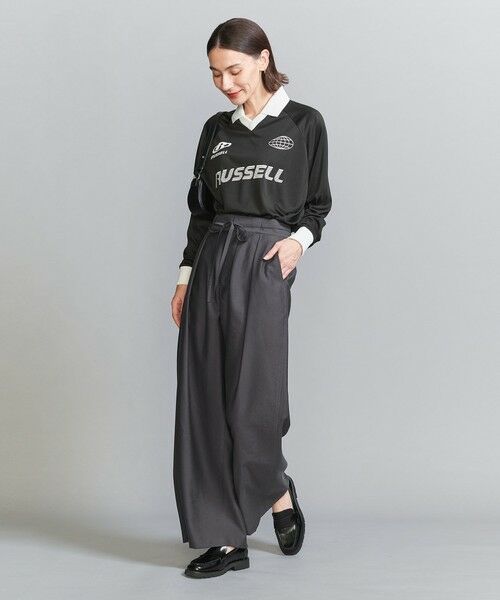 セール】 ツイル リボンベルト ワイドパンツ （その他パンツ