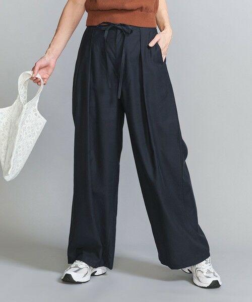 あーちゃん✨B&Y ツイル リボンベルト ワイドパンツ あーちゃん様専用✨B&Y ツイル リボンベルト ワイドパンツ