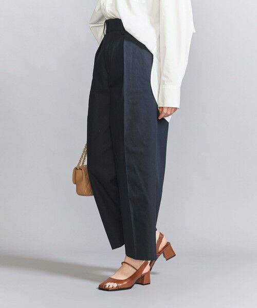 BEAUTY & YOUTH UNITED ARROWS/ビューティー&ユース ユナイテッドアローズ コットンギャバ タックパンツ NAVY S BEAUTY & YOUTH UNITED ARROWS/ビューティー&ユース ユナイテッドアローズ コットンギャバ タックパンツ NAVY S