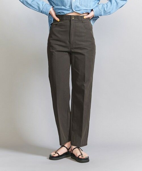 BEAUTY & YOUTH UNITED ARROWS/ビューティー&ユース ユナイテッドアローズ ツイル バックルベルト ストレートパンツ DK. BROWN S BEAUTY & YOUTH UNITED ARROWS/ビューティー&ユース ユナイテッドアローズ ツイル バックルベルト ストレートパンツ DK. BROWN S
