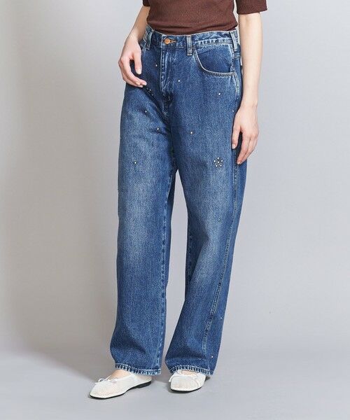 BEAUTY & YOUTH UNITED ARROWS/ビューティー&ユース ユナイテッドアローズ <Wrangler>BARREL スタッズ デニムパンツ COBALT M BEAUTY & YOUTH UNITED ARROWS/ビューティー&ユース ユナイテッドアローズ <Wrangler>BARREL スタッズ デニムパンツ COBALT M