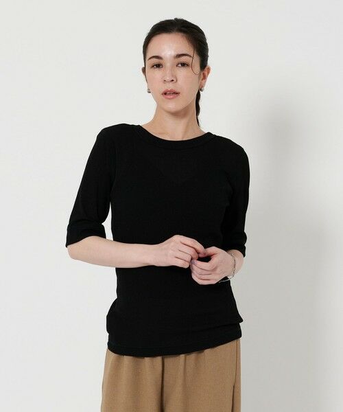 BEAUTY & YOUTH UNITED ARROWS/ビューティー&ユース ユナイテッドアローズ コンパクト テレコカットソープルオーバー -2WAY- BLACK FREE BEAUTY & YOUTH UNITED ARROWS/ビューティー&ユース ユナイテッドアローズ コンパクト テレコカットソープルオーバー -2WAY- BLACK FREE