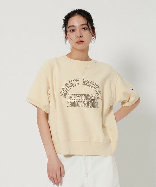BEAUTY & YOUTH UNITED ARROWS/ビューティー&ユース ユナイテッドアローズ 【別注】<Champion>リバースウィーブ ショートスリーブ スウェットプルオーバー OFF WHITE FREE BEAUTY & YOUTH UNITED ARROWS/ビューティー&ユース ユナイテッドアローズ 【別注】<Champion>リバースウィーブ ショートスリーブ スウェットプルオーバー OFF WHITE FREE