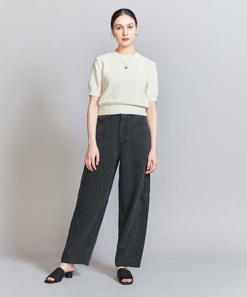 コイルニット ショートスリーブ プルオーバー -ウォッシャブル