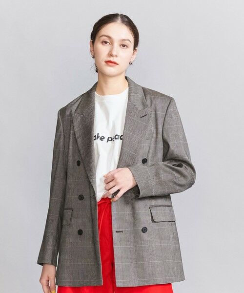 BEAUTY & YOUTH UNITED ARROWS/ビューティー&ユース ユナイテッドアローズ チェック ダブルジャケット DK. BROWN M BEAUTY & YOUTH UNITED ARROWS/ビューティー&ユース ユナイテッドアローズ チェック ダブルジャケット DK. BROWN M