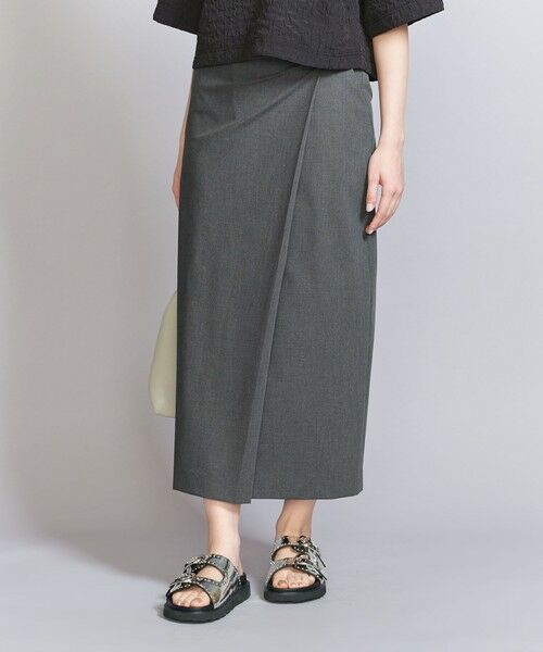 BEAUTY & YOUTH UNITED ARROWS/ビューティー&ユース ユナイテッドアローズ ラップ タイトスカート DK. GRAY S BEAUTY & YOUTH UNITED ARROWS/ビューティー&ユース ユナイテッドアローズ ラップ タイトスカート DK. GRAY S