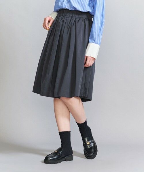BEAUTY & YOUTH UNITED ARROWS/ビューティー&ユース ユナイテッドアローズ ギャザーフレア ミドルスカート NAVY FREE BEAUTY & YOUTH UNITED ARROWS/ビューティー&ユース ユナイテッドアローズ ギャザーフレア ミドルスカート NAVY FREE