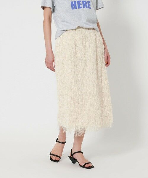BEAUTY & YOUTH UNITED ARROWS/ビューティー&ユース ユナイテッドアローズ ポリエステル フリンジスカート OFF WHITE M BEAUTY & YOUTH UNITED ARROWS/ビューティー&ユース ユナイテッドアローズ ポリエステル フリンジスカート OFF WHITE M