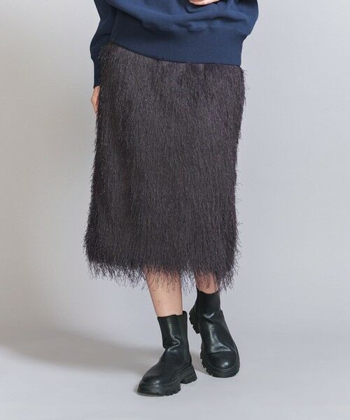 BEAUTY & YOUTH UNITED ARROWS/ビューティー&ユース ユナイテッドアローズ ポリエステル フリンジスカート DK. GRAY S BEAUTY & YOUTH UNITED ARROWS/ビューティー&ユース ユナイテッドアローズ ポリエステル フリンジスカート DK. GRAY S