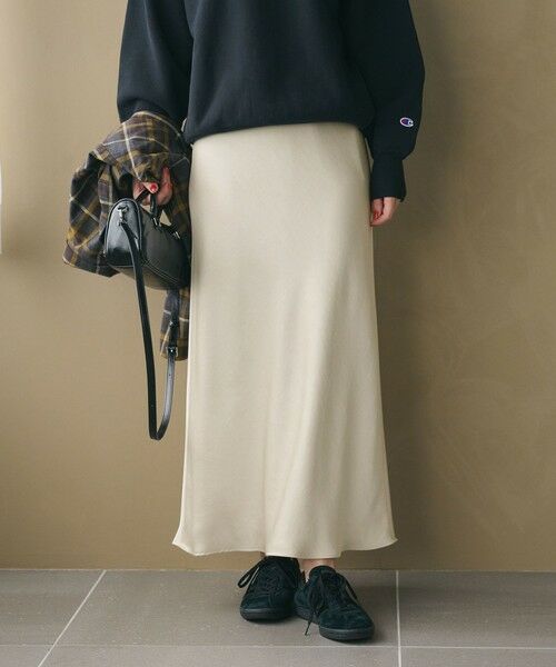 BEAUTY&YOUTH UNITED ARROWS / ビューティー&ユース ユナイテッドアローズ ロング・マキシ丈スカート | ポリエステルサテン マーメイドフレアスカート | 詳細1