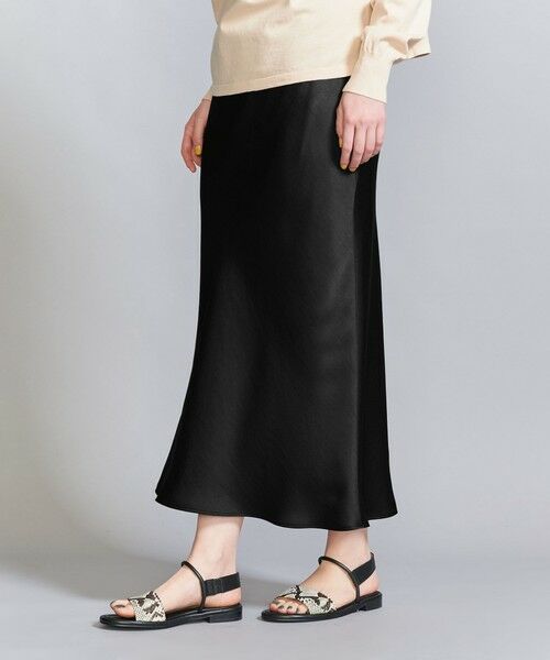 BEAUTY&YOUTH UNITED ARROWS / ビューティー&ユース ユナイテッドアローズ ロング・マキシ丈スカート | ポリエステルサテン マーメイドフレアスカート | 詳細11