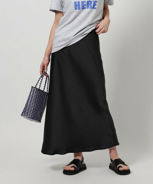 BEAUTY & YOUTH UNITED ARROWS/ビューティー&ユース ユナイテッドアローズ ポリエステルサテン マーメイドフレアスカート BLACK XS BEAUTY & YOUTH UNITED ARROWS/ビューティー&ユース ユナイテッドアローズ ポリエステルサテン マーメイドフレアスカート BLACK XS
