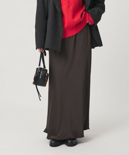BEAUTY&YOUTH UNITED ARROWS / ビューティー&ユース ユナイテッドアローズ ロング・マキシ丈スカート | ポリエステルサテン マーメイドフレアスカート | 詳細16