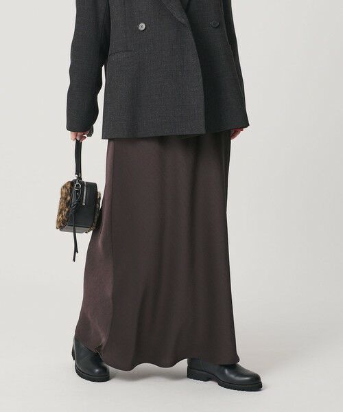 BEAUTY&YOUTH UNITED ARROWS / ビューティー&ユース ユナイテッドアローズ ロング・マキシ丈スカート | ポリエステルサテン マーメイドフレアスカート | 詳細17