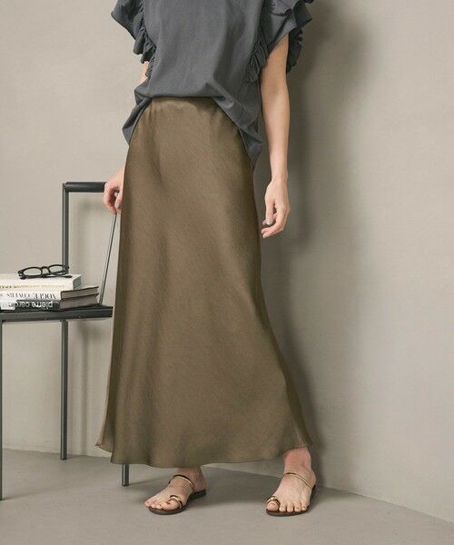 BEAUTY&YOUTH UNITED ARROWS / ビューティー&ユース ユナイテッドアローズ ロング・マキシ丈スカート | ポリエステルサテン マーメイドフレアスカート | 詳細26