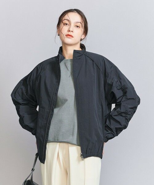 BEAUTY & YOUTH UNITED ARROWS/ビューティー&ユース ユナイテッドアローズ ナイロンブレンドタフタ パッカリング ブルゾン NAVY M BEAUTY & YOUTH UNITED ARROWS/ビューティー&ユース ユナイテッドアローズ ナイロンブレンドタフタ パッカリング ブルゾン NAVY M