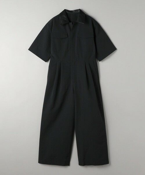 BEAUTY & YOUTH UNITED ARROWS/ビューティー&ユース ユナイテッドアローズ コットンブレンドクロス オールインワン BLACK S BEAUTY & YOUTH UNITED ARROWS/ビューティー&ユース ユナイテッドアローズ コットンブレンドクロス オールインワン BLACK S
