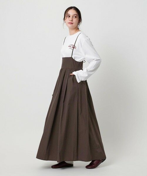 BEAUTY&YOUTH UNITED ARROWS / ビューティー&ユース ユナイテッドアローズ ロング・マキシ丈ワンピース | ナイロンコットン バックホール キャミワンピース -2WAY- | 詳細15