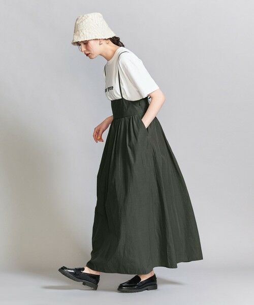 BEAUTY&YOUTH UNITED ARROWS / ビューティー&ユース ユナイテッドアローズ ロング・マキシ丈ワンピース | ナイロンコットン バックホール キャミワンピース -2WAY- | 詳細17