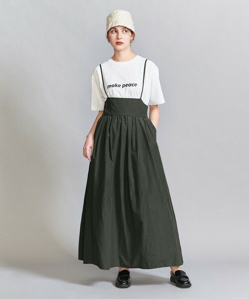 BEAUTY&YOUTH UNITED ARROWS / ビューティー&ユース ユナイテッドアローズ ロング・マキシ丈ワンピース | ナイロンコットン バックホール キャミワンピース -2WAY- | 詳細18