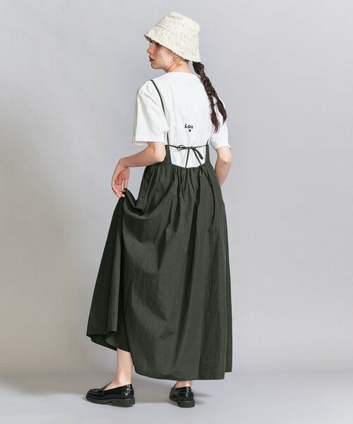 BEAUTY&YOUTH UNITED ARROWS / ビューティー&ユース ユナイテッドアローズ ロング・マキシ丈ワンピース | ナイロンコットン バックホール キャミワンピース -2WAY- | 詳細19