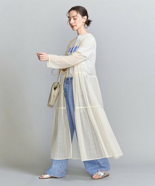 【美品】ユナイテッドアローズ　KIN ドット　ワンピース　ロング　七分　フリー 美品】ユナイテッドアローズ KIN ドット ワンピース ロング 七分