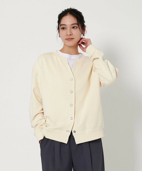 BEAUTY & YOUTH UNITED ARROWS/ビューティー&ユース ユナイテッドアローズ 【WEB限定】ピグメント スウェットカーディガン OFF WHITE FREE BEAUTY & YOUTH UNITED ARROWS/ビューティー&ユース ユナイテッドアローズ 【WEB限定】ピグメント スウェットカーディガン OFF WHITE FREE