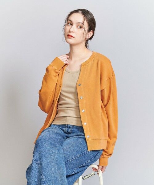 BEAUTY & YOUTH UNITED ARROWS/ビューティー&ユース ユナイテッドアローズ 【WEB限定】ピグメント スウェットカーディガン ORANGE FREE BEAUTY & YOUTH UNITED ARROWS/ビューティー&ユース ユナイテッドアローズ 【WEB限定】ピグメント スウェットカーディガン ORANGE FREE