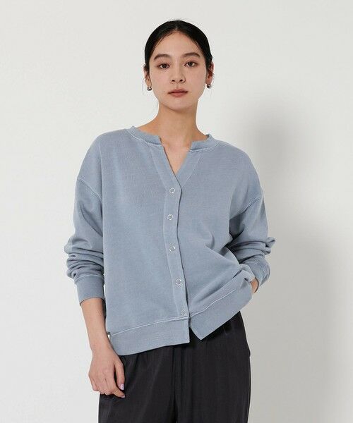 BEAUTY & YOUTH UNITED ARROWS/ビューティー&ユース ユナイテッドアローズ 【WEB限定】ピグメント スウェットカーディガン LT. BLUE FREE BEAUTY & YOUTH UNITED ARROWS/ビューティー&ユース ユナイテッドアローズ 【WEB限定】ピグメント スウェットカーディガン LT. BLUE FREE