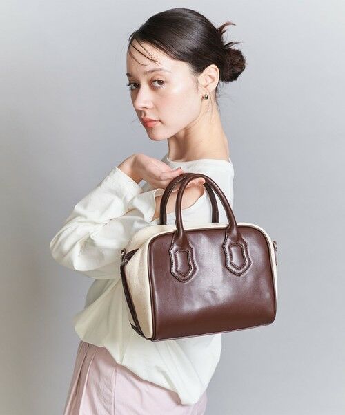 BEAUTY & YOUTH UNITED ARROWS/ビューティー&ユース ユナイテッドアローズ <VARNY>ミディアム ボストンバッグ -2WAY- DK. BROWN FREE BEAUTY & YOUTH UNITED ARROWS/ビューティー&ユース ユナイテッドアローズ <VARNY>ミディアム ボストンバッグ -2WAY- DK. BROWN FREE
