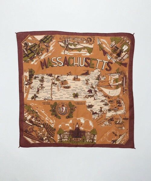 BEAUTY & YOUTH UNITED ARROWS/ビューティー&ユース ユナイテッドアローズ <BINDU>MAP バンダナ MD. BROWN FREE BEAUTY & YOUTH UNITED ARROWS/ビューティー&ユース ユナイテッドアローズ <BINDU>MAP バンダナ MD. BROWN FREE
