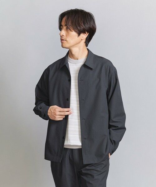 BEAUTY & YOUTH UNITED ARROWS/ビューティー&ユース ユナイテッドアローズ KOMATSU PACK オーバー フォルム キャンプカラー シャツ -セットアップ対応 撥水機能- DK. GRAY S BEAUTY & YOUTH UNITED ARROWS/ビューティー&ユース ユナイテッドアローズ KOMATSU PACK オーバー フォルム キャンプカラー シャツ -セットアップ対応 撥水機能- DK. GRAY S