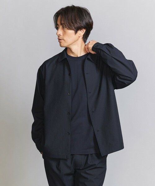 BEAUTY & YOUTH UNITED ARROWS/ビューティー&ユース ユナイテッドアローズ KOMATSU PACK オーバー フォルム キャンプカラー シャツ -セットアップ対応 撥水機能- NAVY M BEAUTY & YOUTH UNITED ARROWS/ビューティー&ユース ユナイテッドアローズ KOMATSU PACK オーバー フォルム キャンプカラー シャツ -セットアップ対応 撥水機能- NAVY M