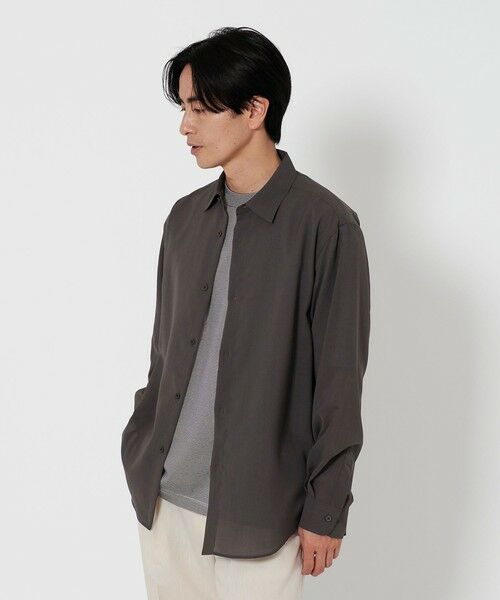 BEAUTY & YOUTH UNITED ARROWS/ビューティー&ユース ユナイテッドアローズ トリクシオン シアーレギュラー フォルム シャツ DK. GRAY XL BEAUTY & YOUTH UNITED ARROWS/ビューティー&ユース ユナイテッドアローズ トリクシオン シアーレギュラー フォルム シャツ DK. GRAY XL