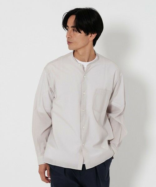 BEAUTY & YOUTH UNITED ARROWS/ビューティー&ユース ユナイテッドアローズ エアリー コットン バンド スクエア- フォルムシャツ LT. GRAY S BEAUTY & YOUTH UNITED ARROWS/ビューティー&ユース ユナイテッドアローズ エアリー コットン バンド スクエア- フォルムシャツ LT. GRAY S